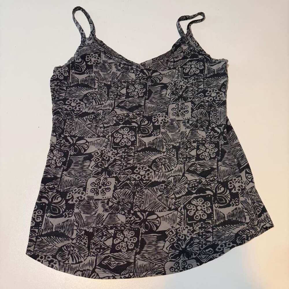 Vintage Y2K Fairy Coquette Grunge Alt OP V Neck Patterned Tank Top